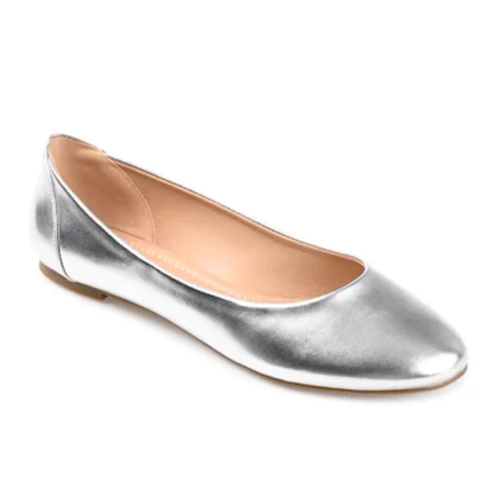 Metallic silver flats